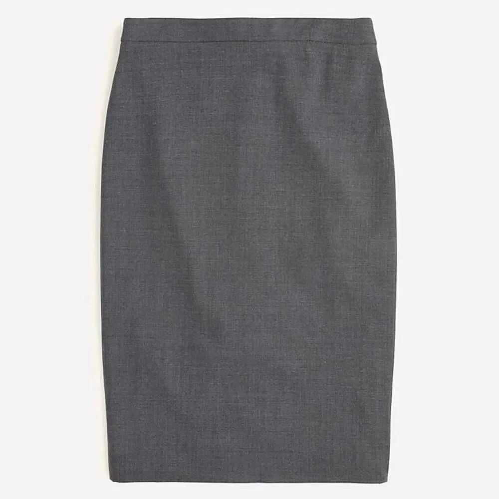 J. Crew Gray No. 2 Pencil Skirt size 12 Italian Wool